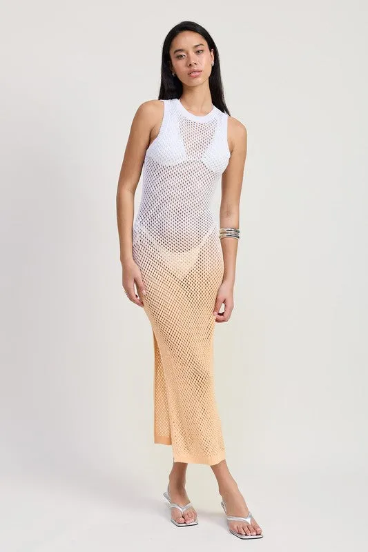 CROCHET MAXI DRESS WITH OPEN BACK