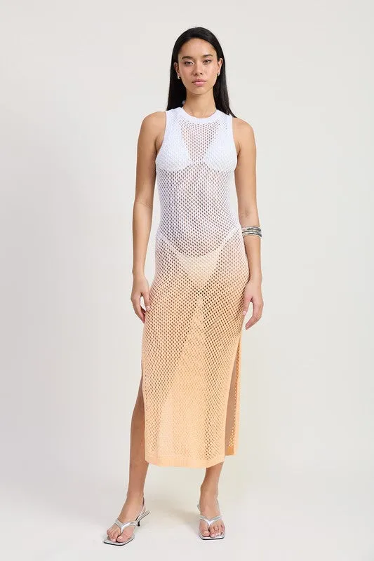 CROCHET MAXI DRESS WITH OPEN BACK