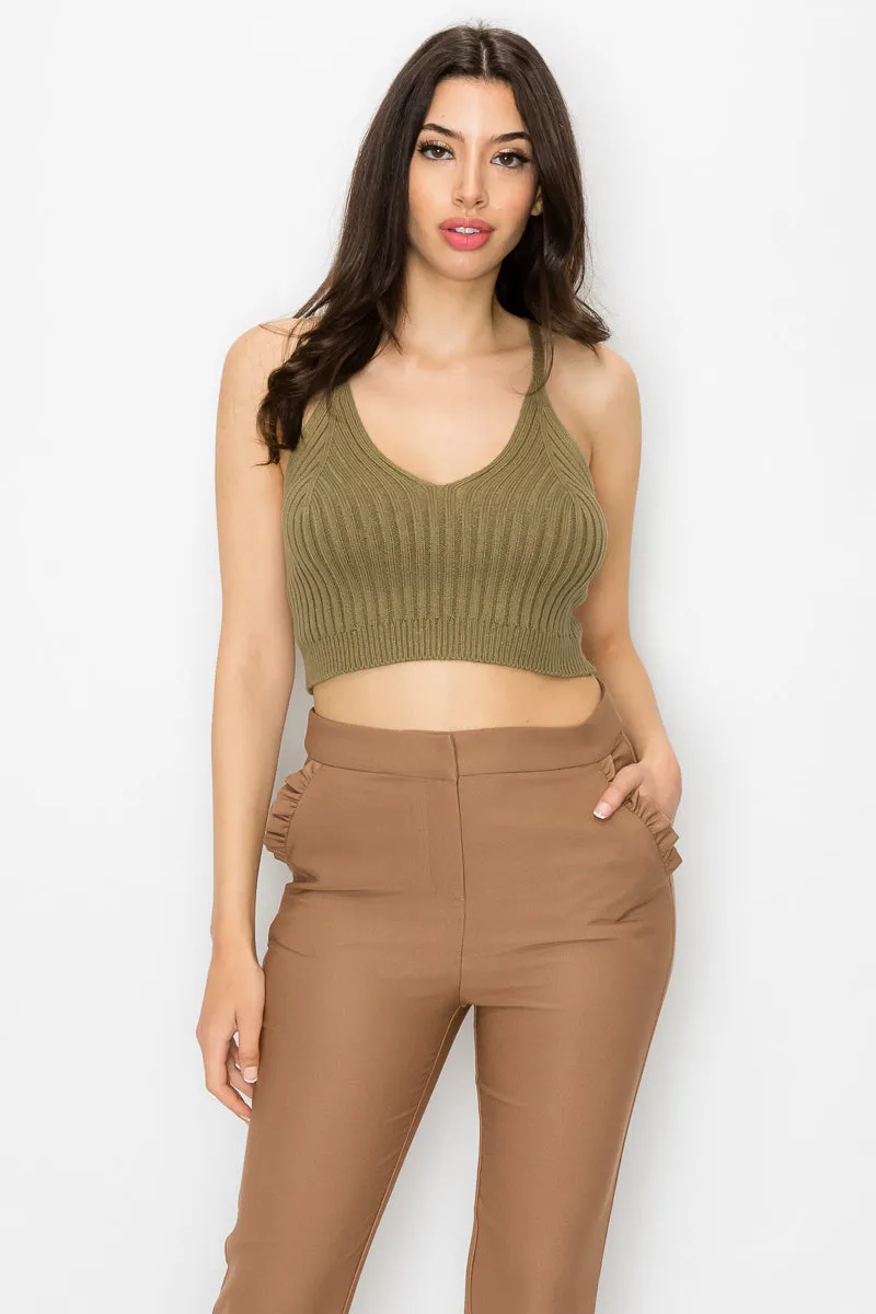 Cropped Rib Top