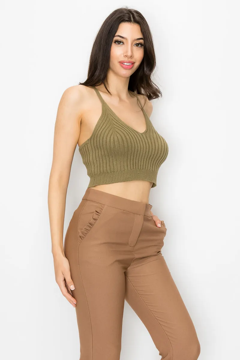 Cropped Rib Top
