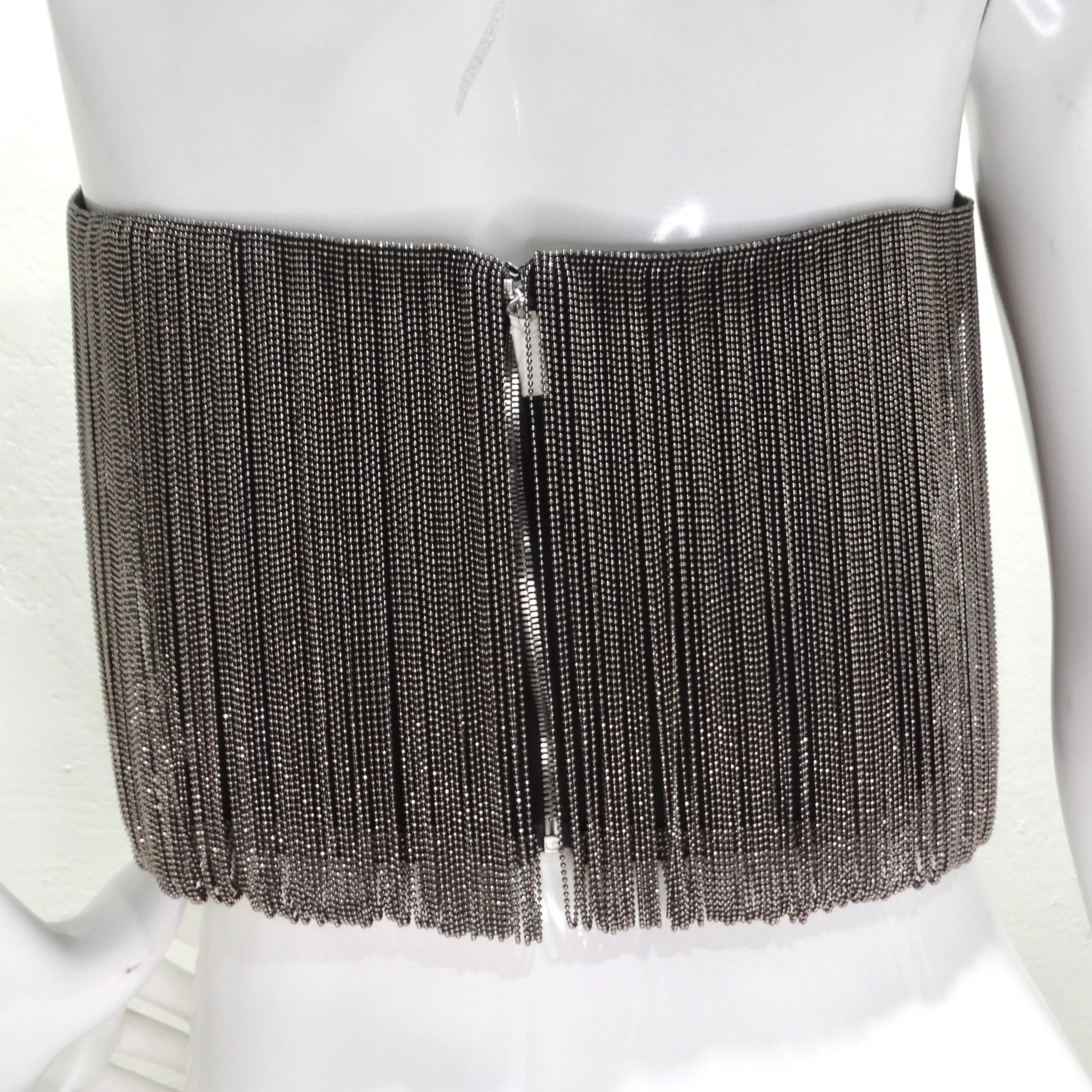 Dion Lee Beaded Plunge Strapless Top