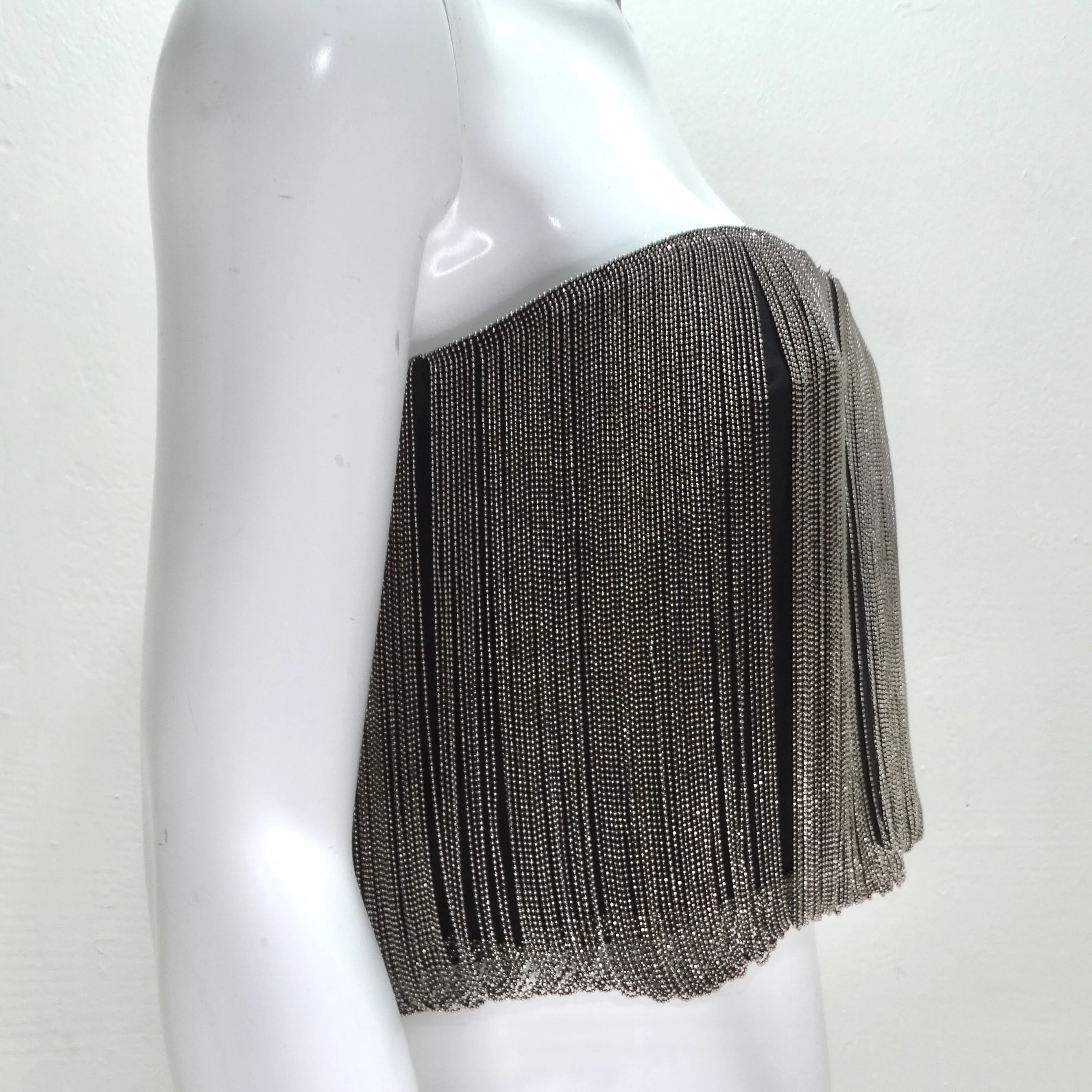 Dion Lee Beaded Plunge Strapless Top