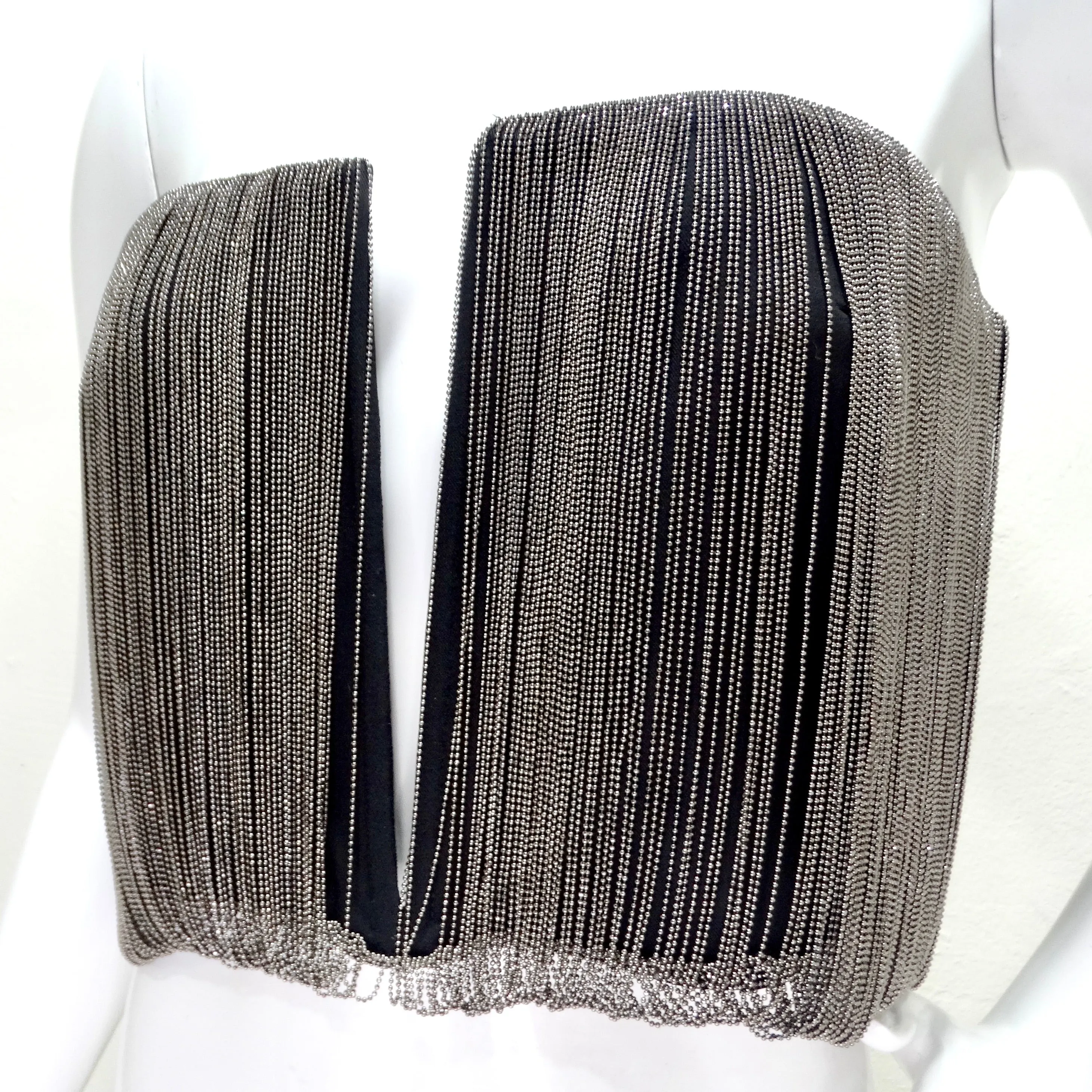 Dion Lee Beaded Plunge Strapless Top
