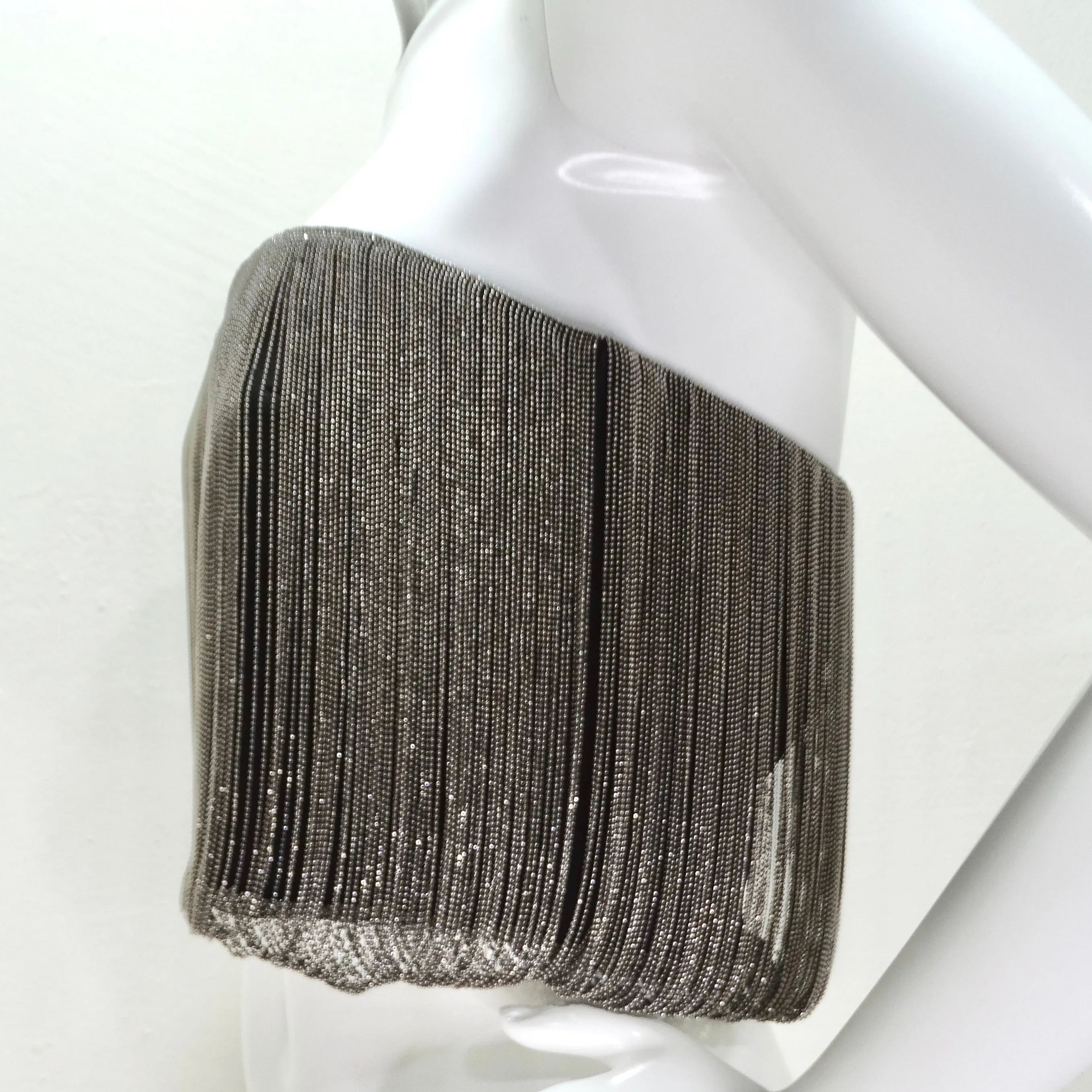 Dion Lee Beaded Plunge Strapless Top