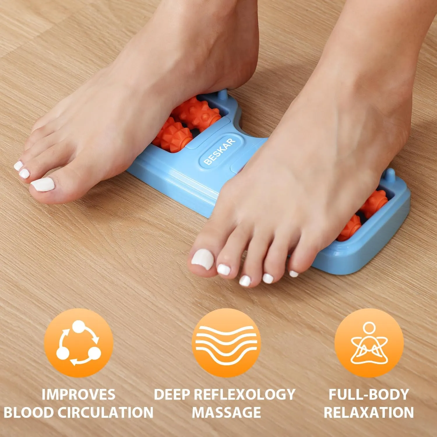 Dual Foot Massager Roller for Plantar Fasciitis Relief