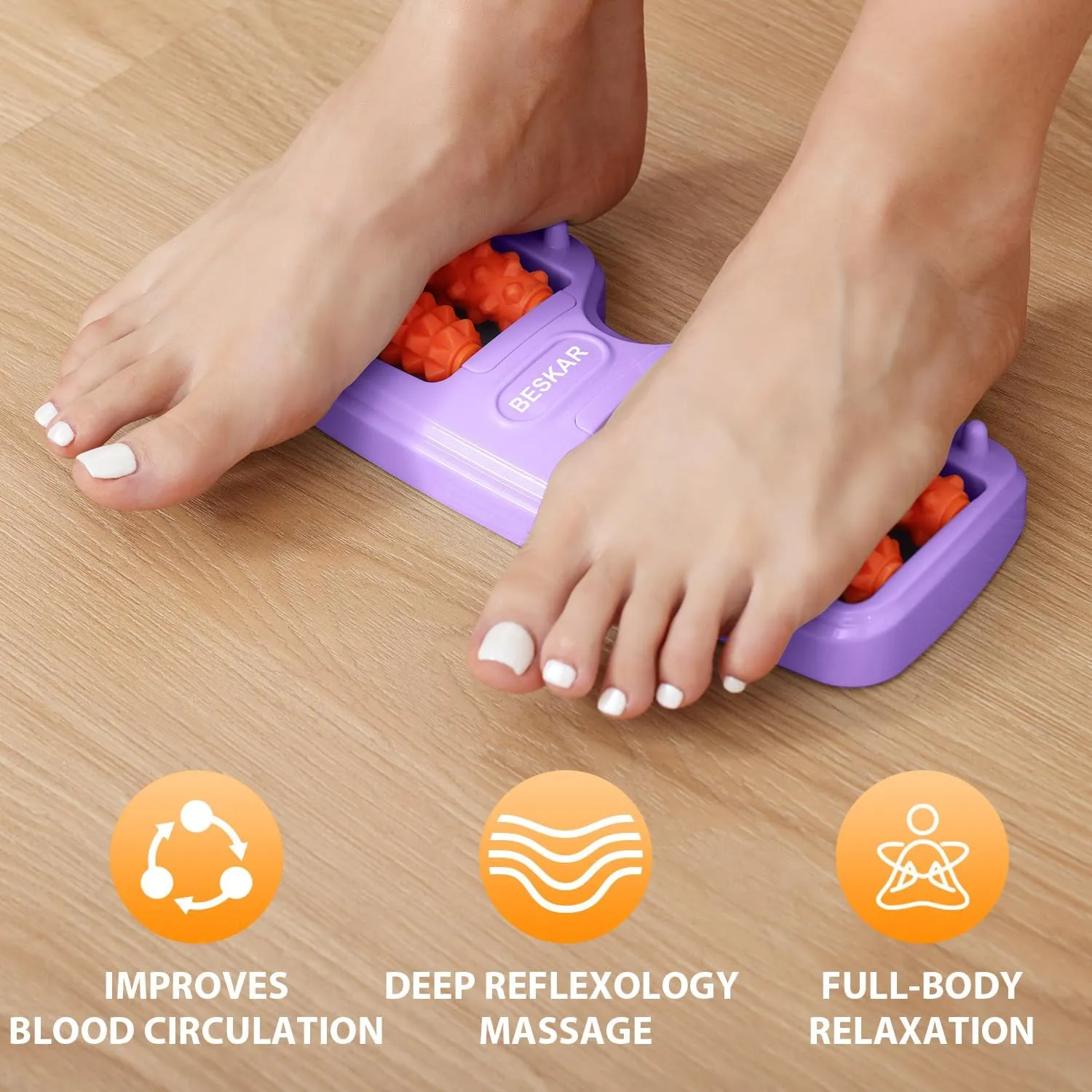 Dual Foot Massager Roller for Plantar Fasciitis Relief