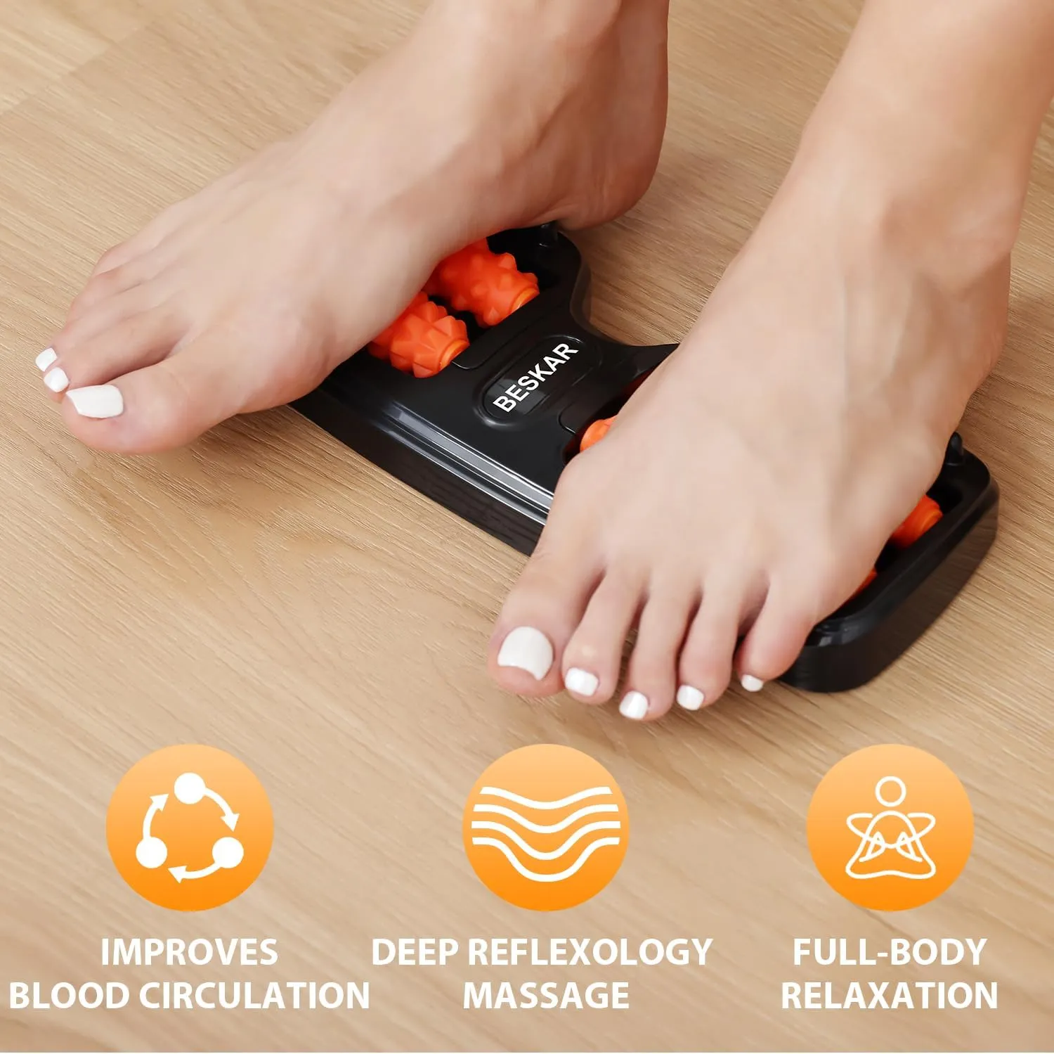 Dual Foot Massager Roller for Plantar Fasciitis Relief