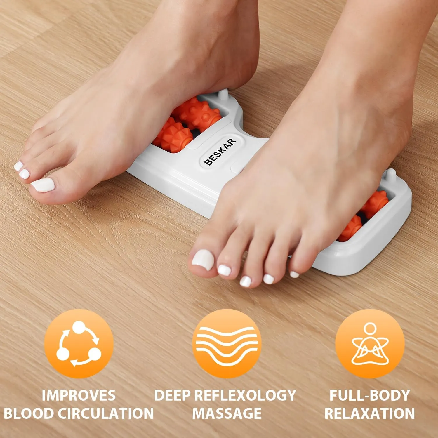 Dual Foot Massager Roller for Plantar Fasciitis Relief