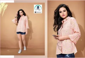 Elegant Girls Short Top - Premium Quality Heavy print Rayon
