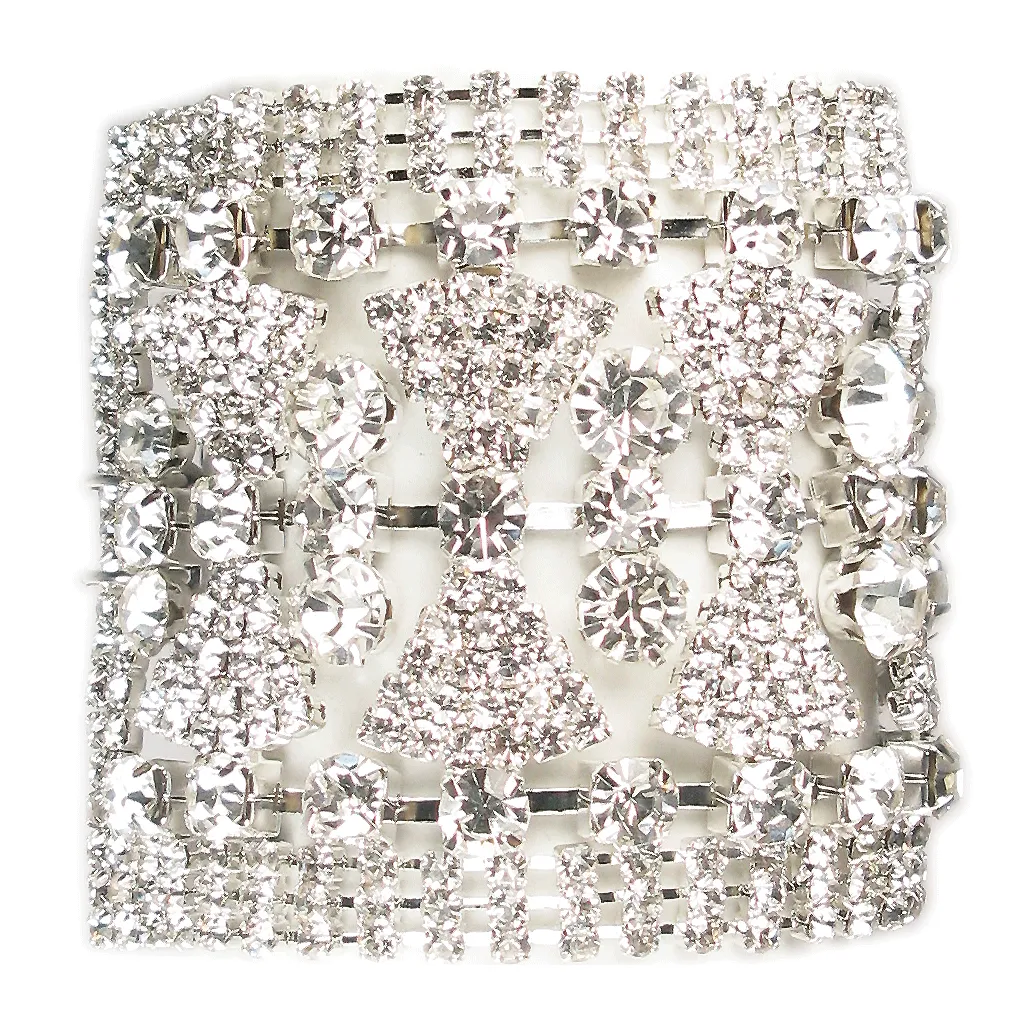 Encrusted Bow Tie Celebration Cuff Bracelet