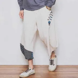 Ethnic Style Printed Calf Length Harem Pants