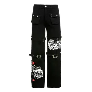 European And American Style Cool Millennial Hot Girl Street Pants Dark Casual Pants