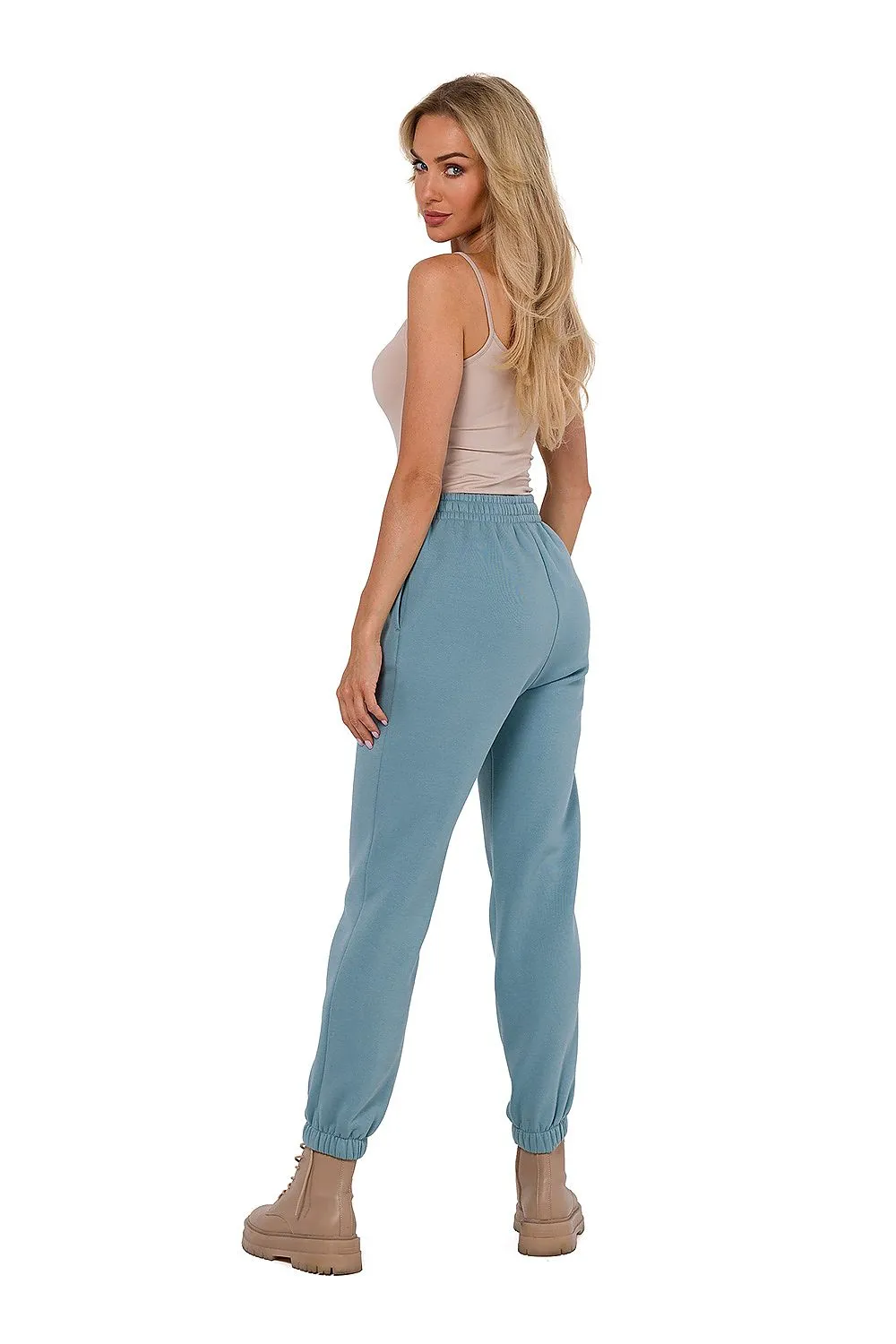 Exquisite Stitched Elastic Joggers