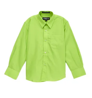 Ferrecci Boys Cotton Blend Lime Green Dress Shirt