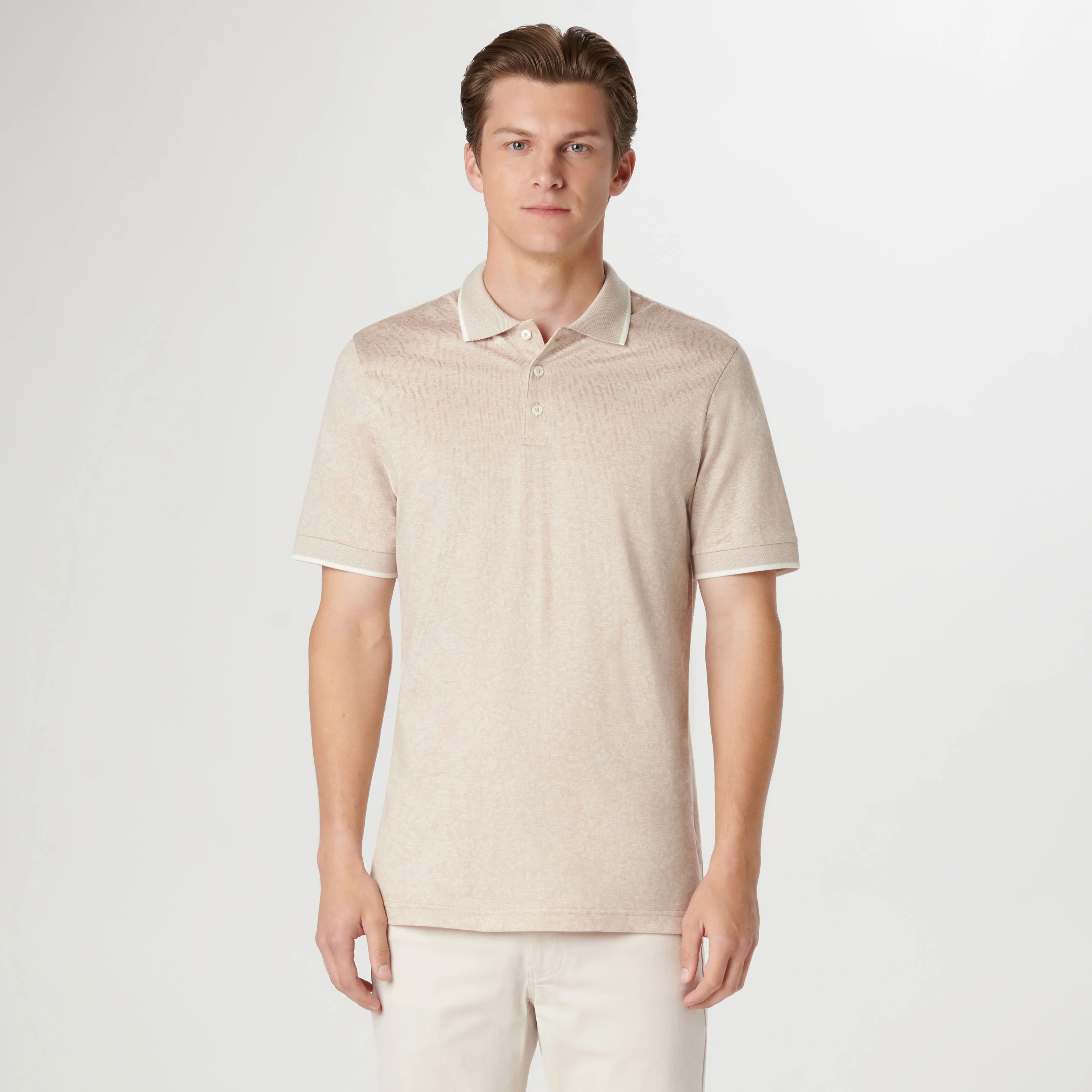 Floral Jacquard Polo