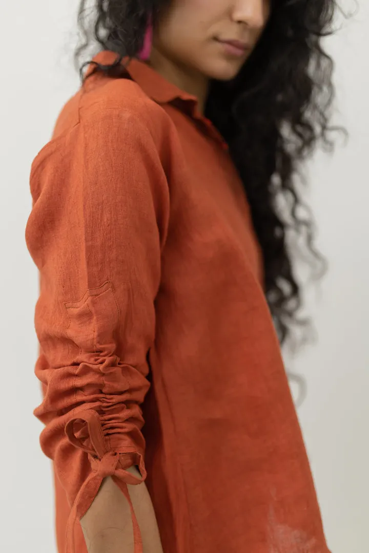 Ginger Orange Linen Co-ord