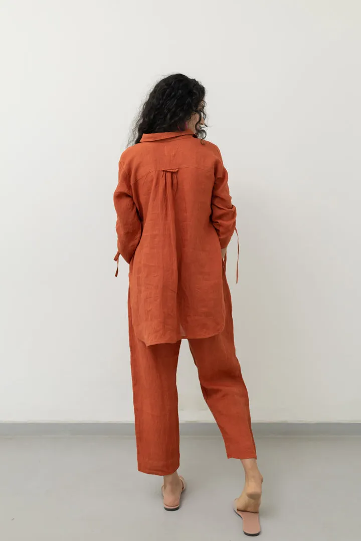 Ginger Orange Linen Co-ord