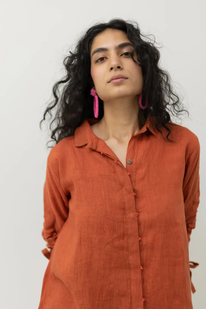 Ginger Orange Linen Co-ord