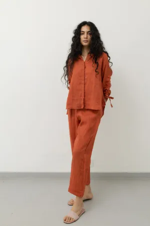 Ginger Orange Linen Co-ord
