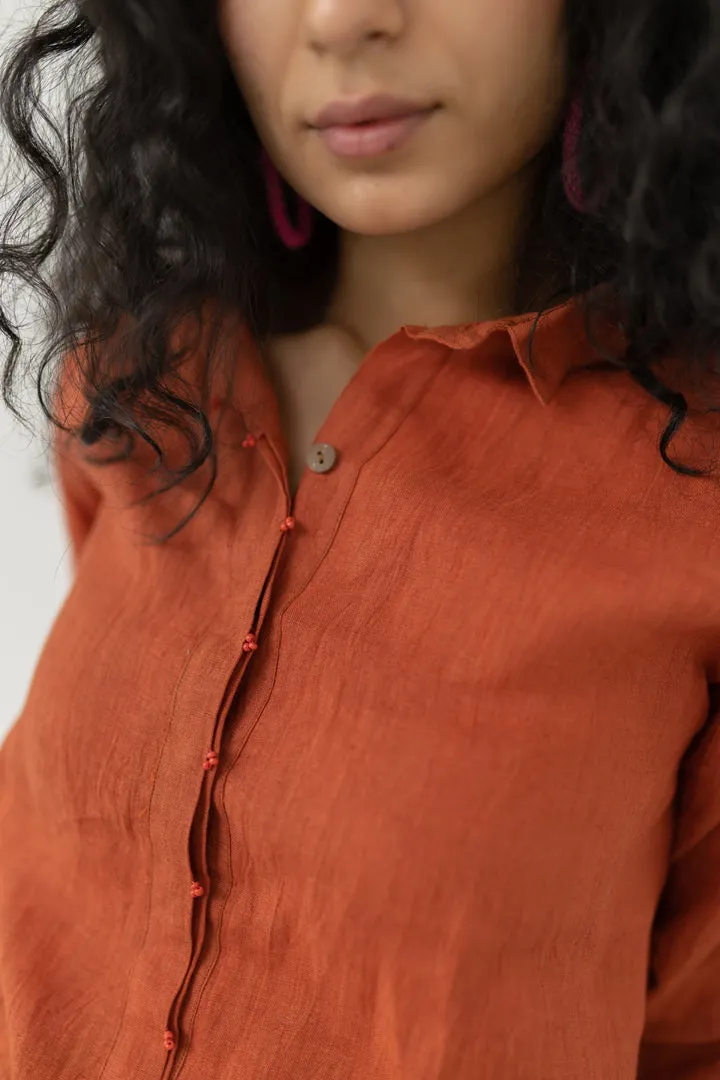 Ginger Orange Linen Co-ord