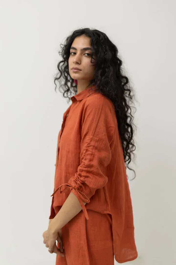 Ginger Orange Linen Co-ord