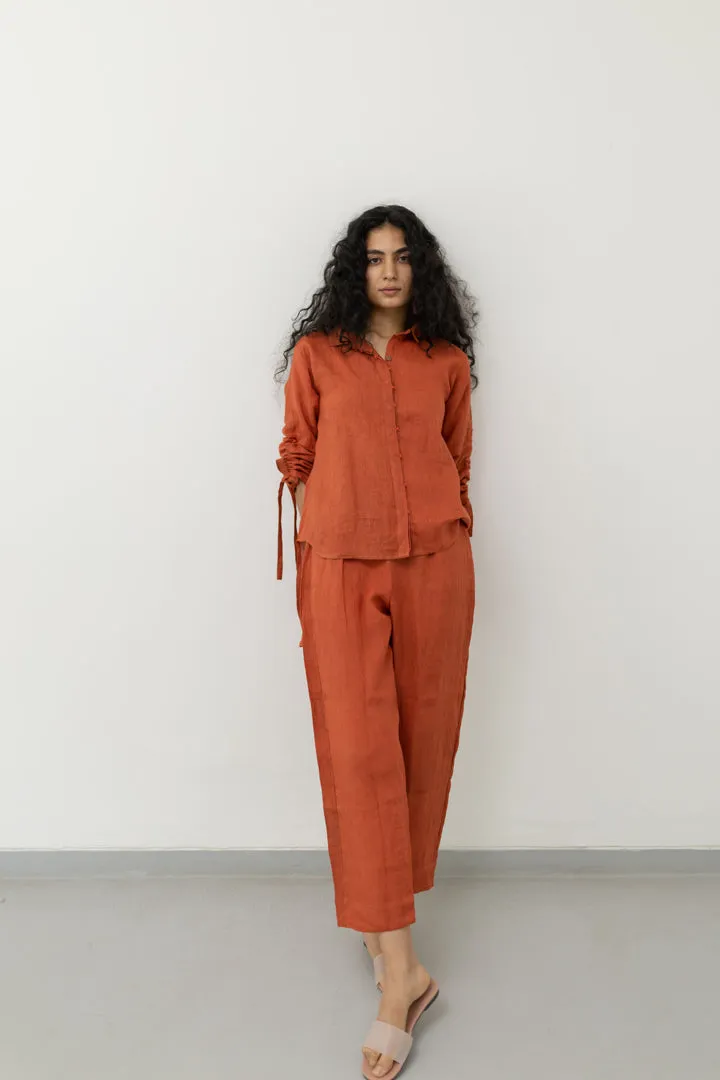 Ginger Orange Linen Co-ord