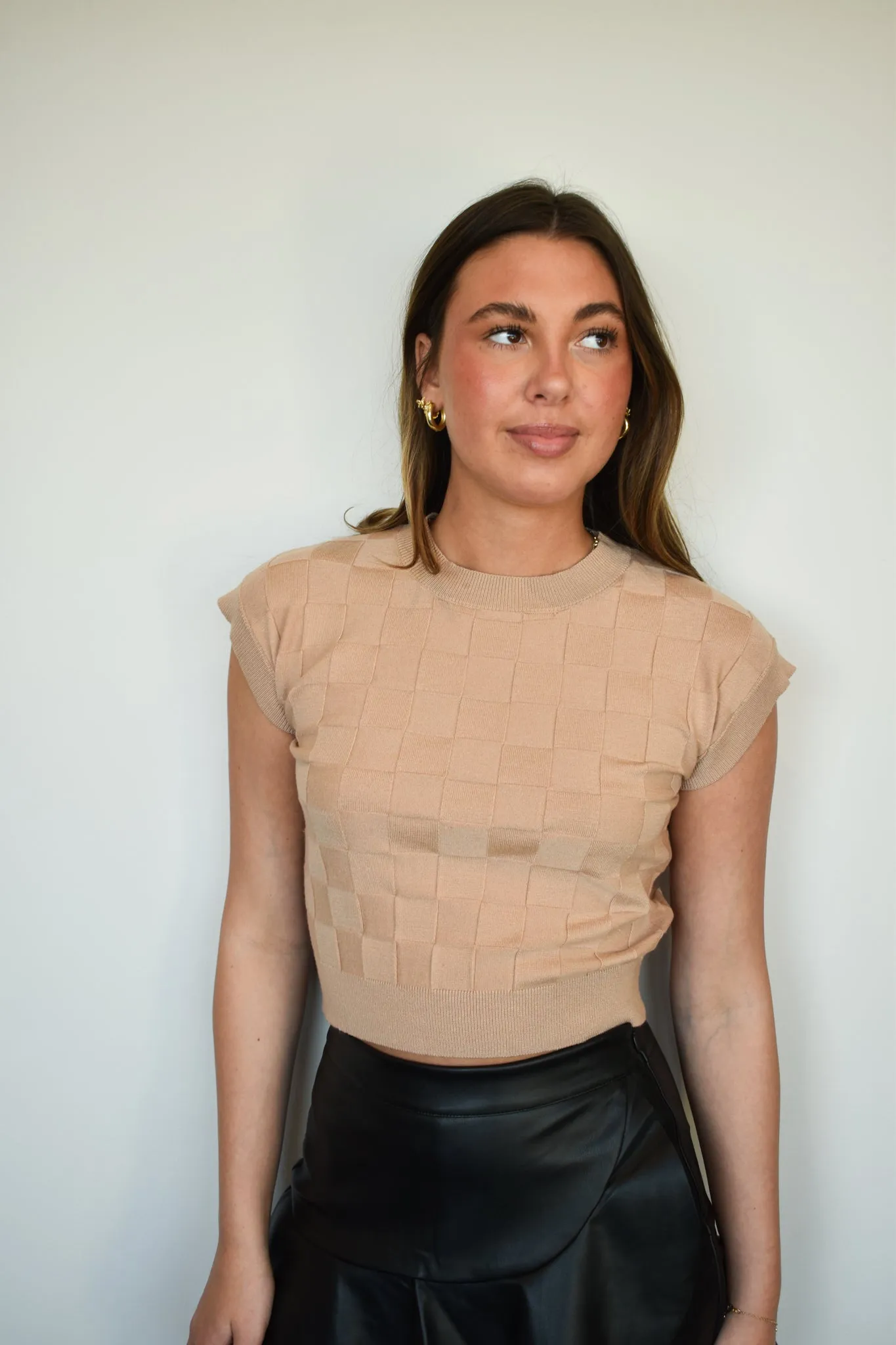 Giselle Check Sleeveless Sweater