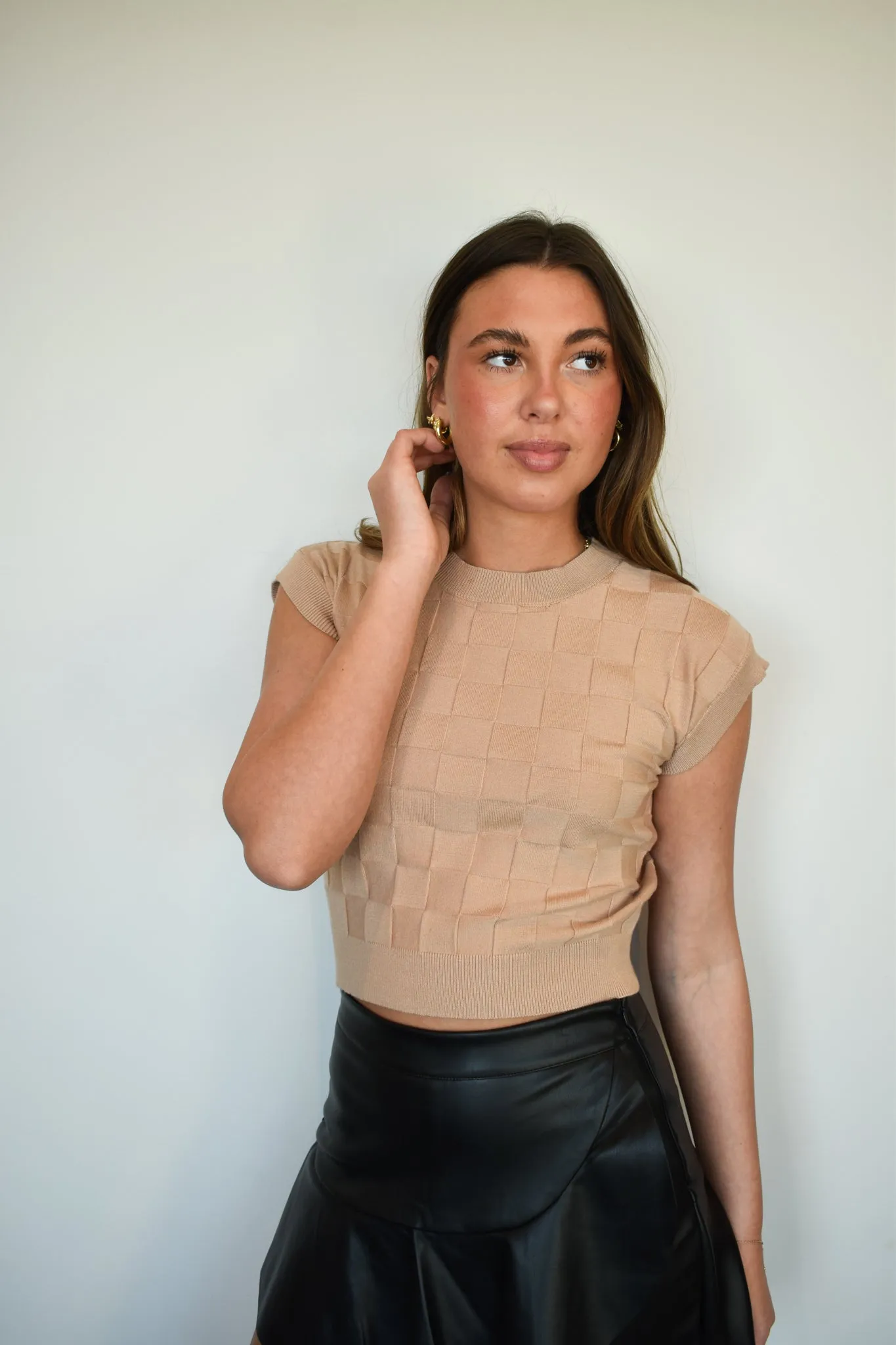 Giselle Check Sleeveless Sweater