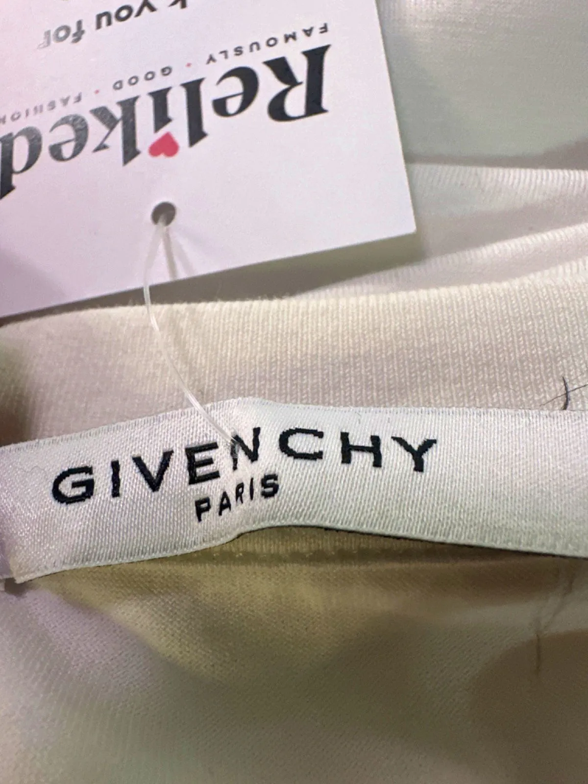 Givenchy White Logo Band Slim fit T-Shirt UK XS