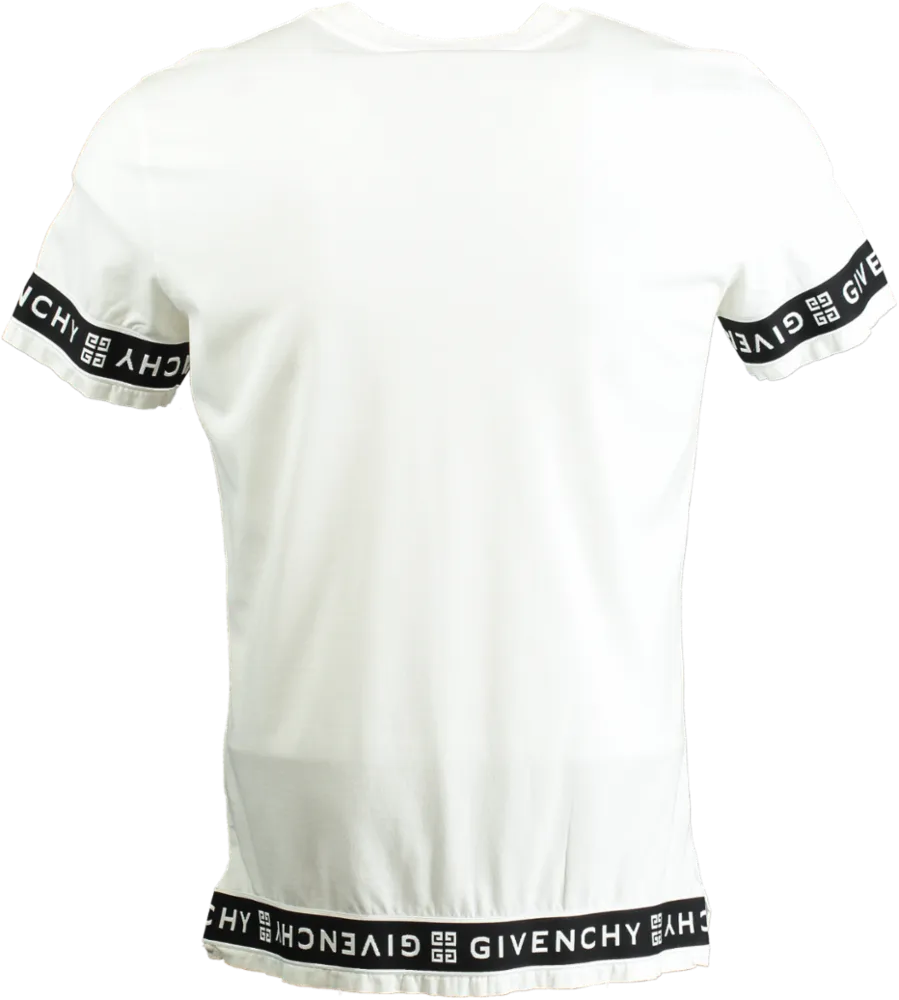 Givenchy White Logo Band Slim fit T-Shirt UK XS