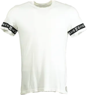 Givenchy White Logo Band Slim fit T-Shirt UK XS