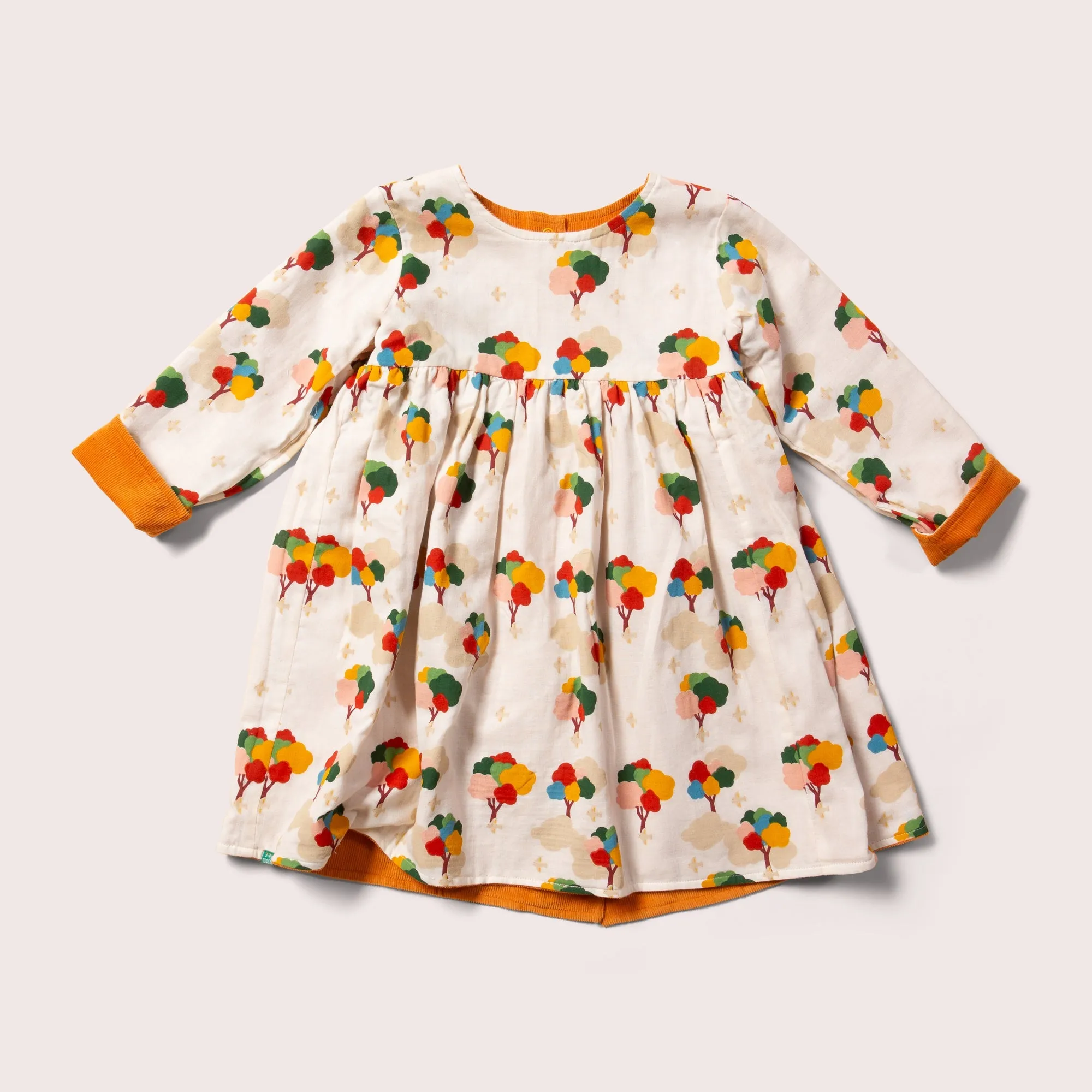 Golden Ochre Reversible Corduroy Pocket Dress