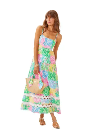 HAILEY MIDI DRESS - BRIGHT DELIGHT PATCH