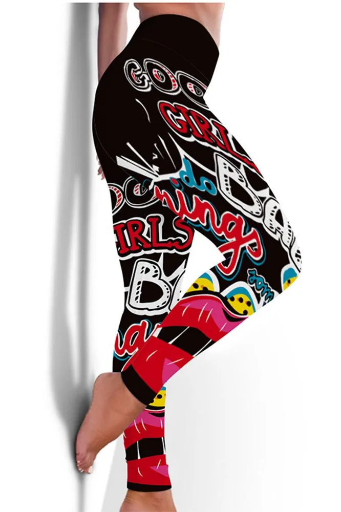 High-elastic street style leggings