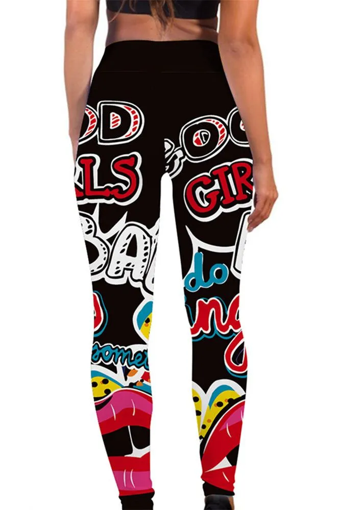 High-elastic street style leggings