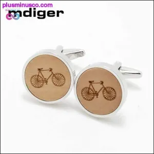 High Quality Handmade Wooden Carved Bicycles Pattern Tie