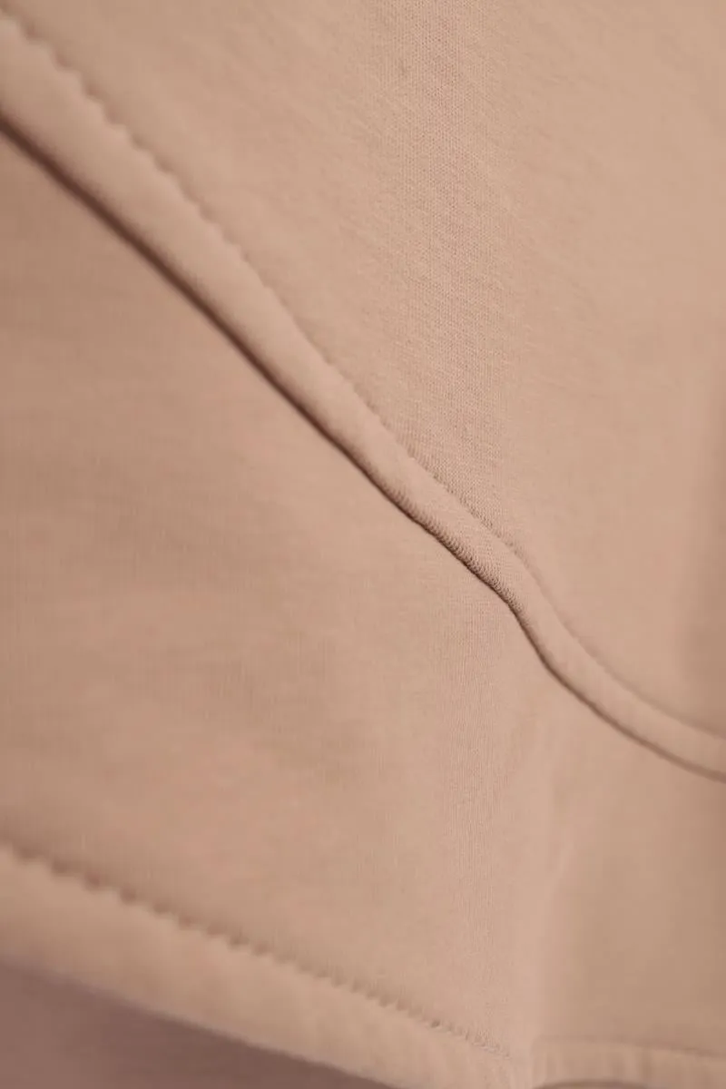 Hooded Wide-Leg Tracksuit Set | Beige