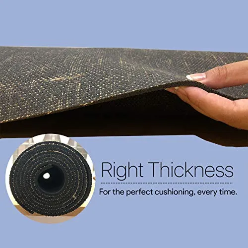 Ida Yog Eco-Friendly Yoga Mat Sturdy Top Layer, Anti-Slip, Right Thickness (4 Millimetres, Green) Bhoomi Practice Foliage