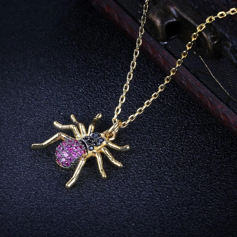 Imitation Necklace for Women, Spider Choker Pendant, Trendy Insect Jewelry