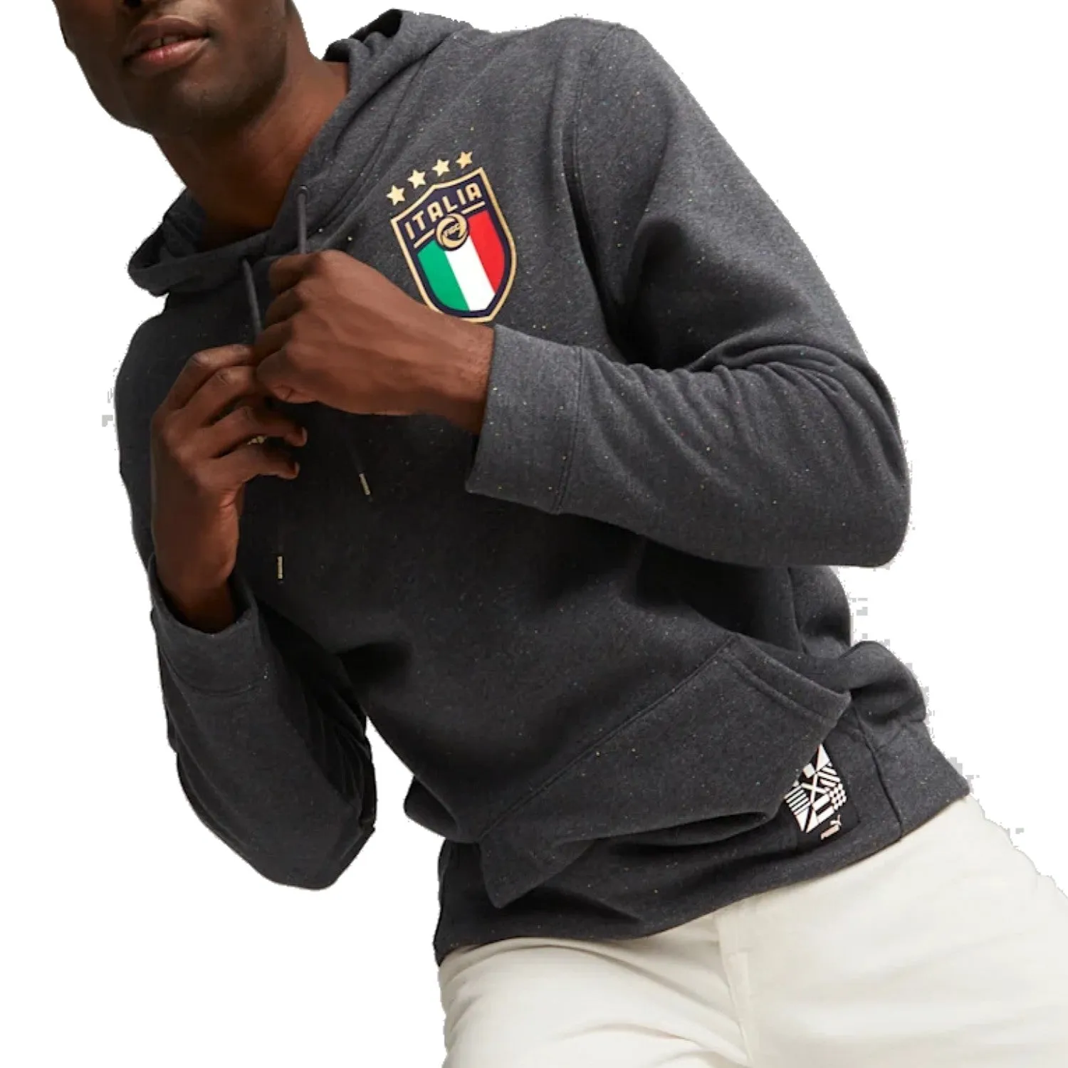 Italy dark grey Casual Fans hooded presentation tracksuit 2022/23 - Puma