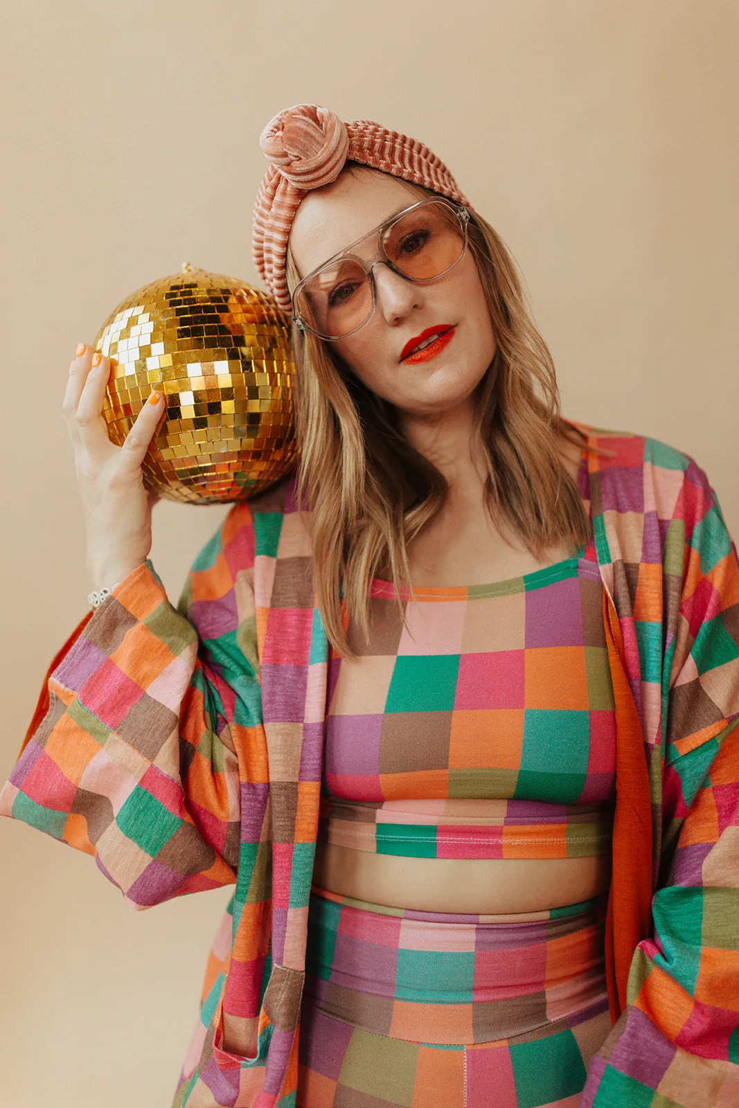 jazz tank in moody rainbow plaid