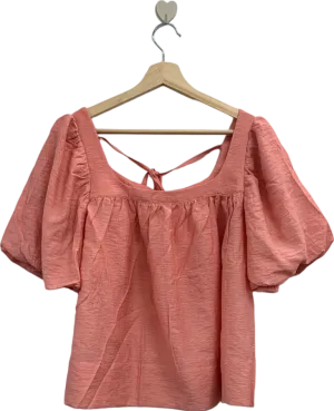 Jovonna London Coral FIAMMA Puff Sleeve Blouse UK XS