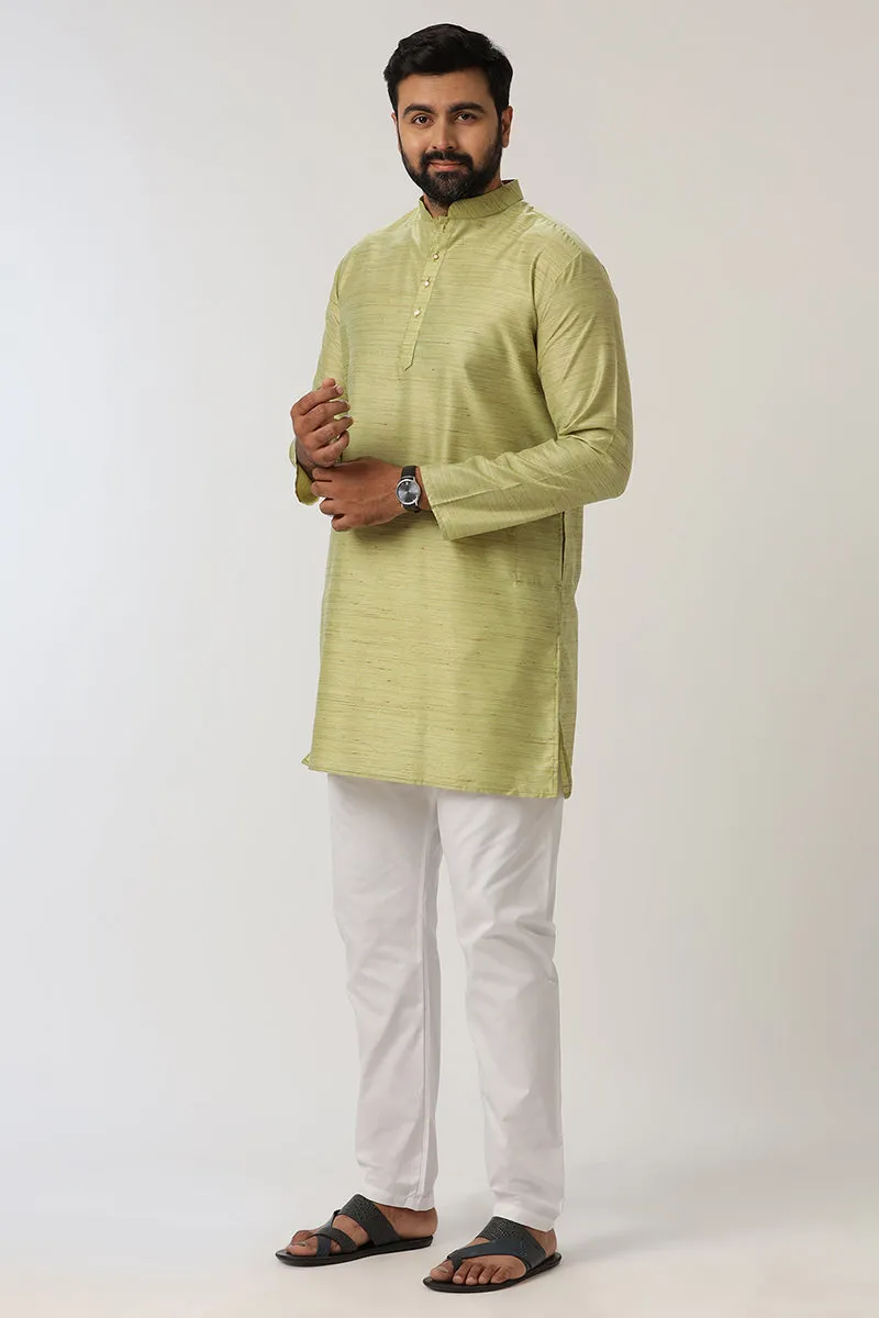 Kraft - Light Green Long Kurtas for Men | Uathayam