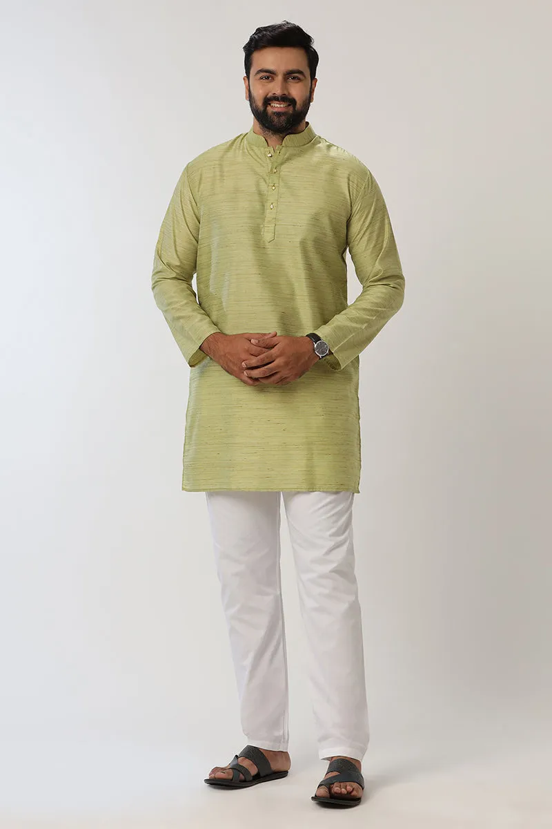Kraft - Light Green Long Kurtas for Men | Uathayam