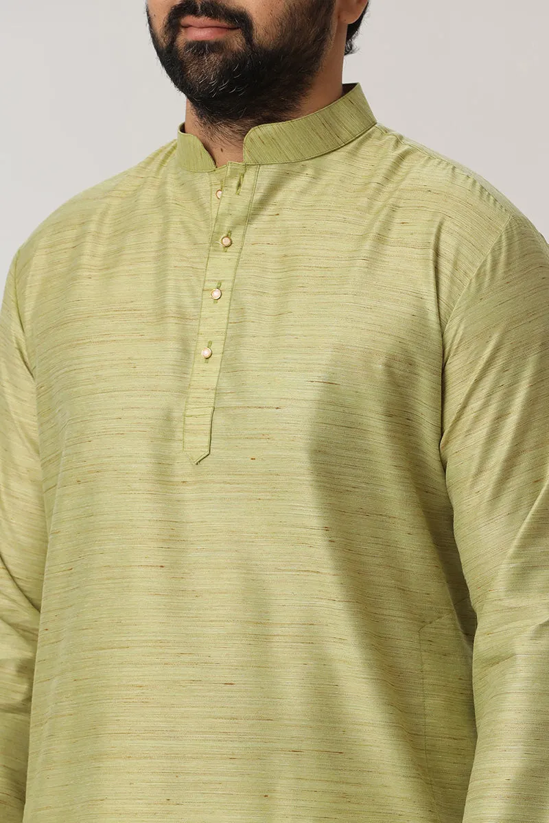 Kraft - Light Green Long Kurtas for Men | Uathayam