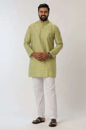 Kraft - Light Green Long Kurtas for Men | Uathayam