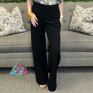 Ladies Pull On Dress Pants - Black