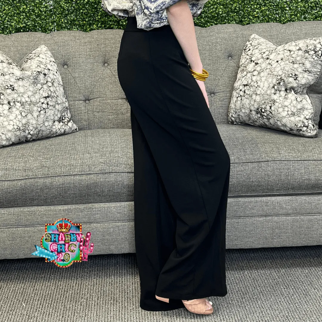 Ladies Pull On Dress Pants - Black