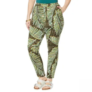 Lemon Way Women's Plus Size Flawless Stretch Twill Pull On Ankle Pants