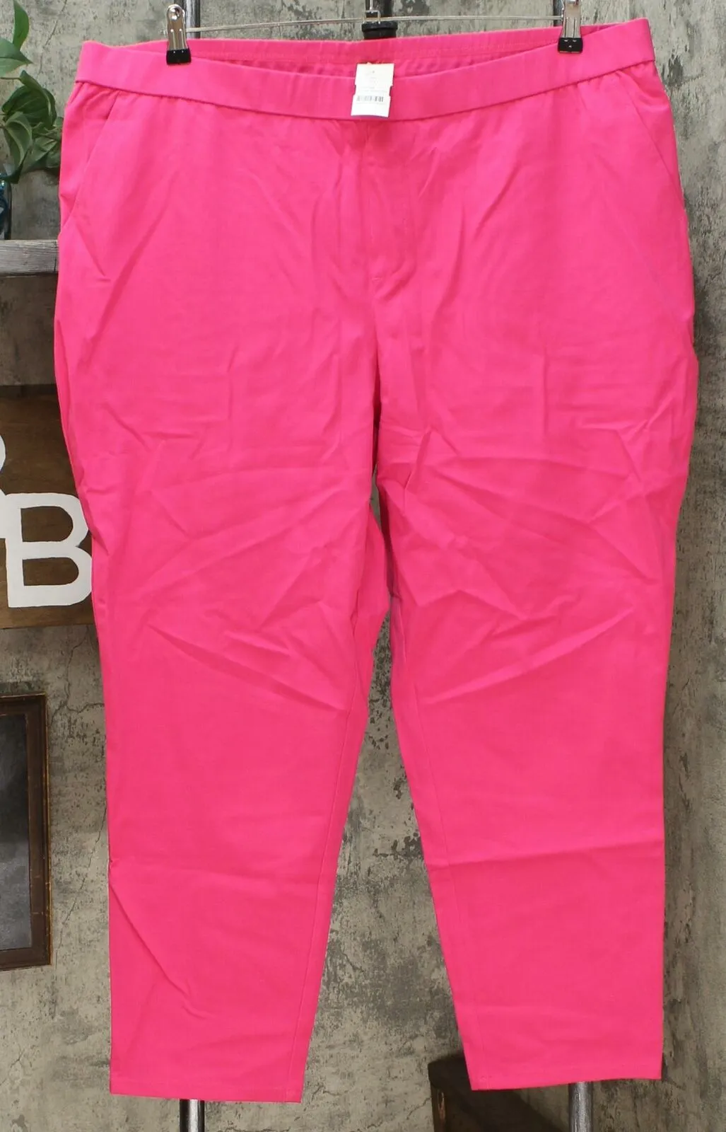 Lemon Way Women's Plus Size Flawless Stretch Twill Pull On Ankle Pants